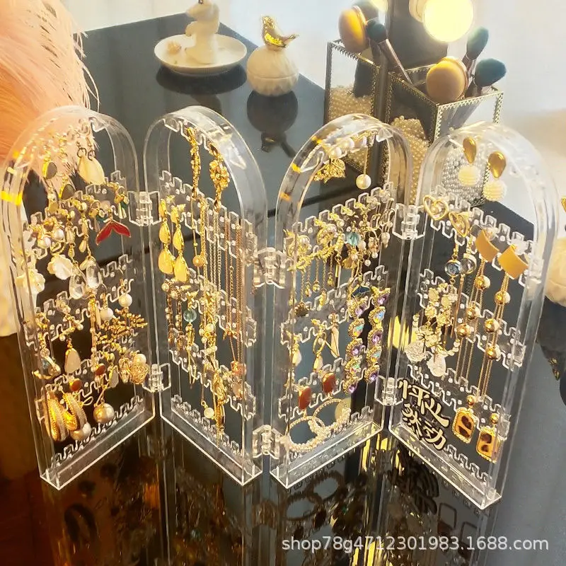 Transparent earring shelf display shelf household storage hanging necklace earrings earrings jewelry box large capacity
Transparent earring shelf display shelf household storage hanging necklace earrings earrings jewelry box large capacity