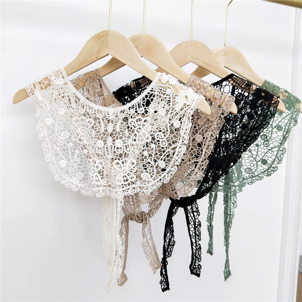 Summer Dress Crochet Lace Fake Collars for Women Shirt False Collar Girls Small Cape Shawl Blouse Tops Detachable Collar
Summer Dress Crochet Lace Fake Collars for Women Shirt False Collar Girls Small Cape Shawl Blouse Tops Detachable Collar
