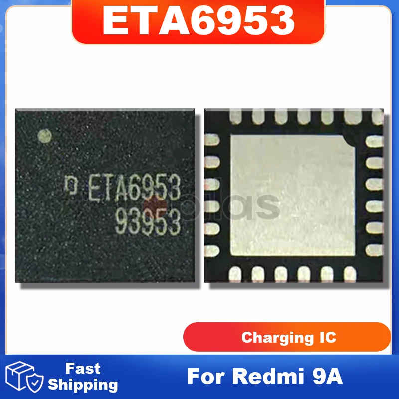 

5 шт. ETA6953 новый оригинальный для Redmi 9A зарядное устройство IC BGA Интегральные схемы для зарядки запасные части чип