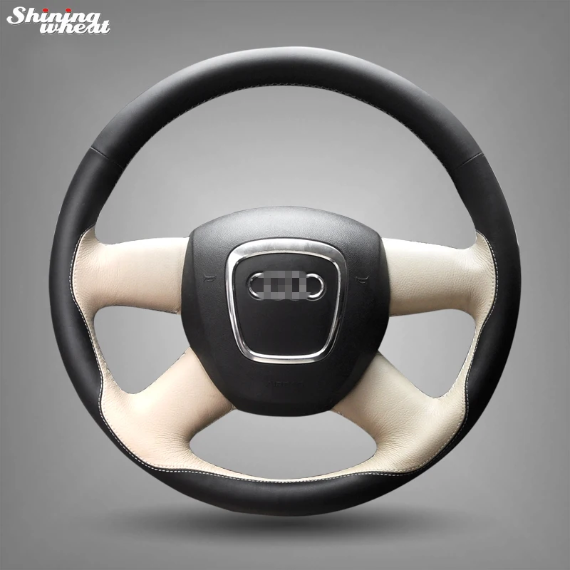 Black Beige Leather Hand-stitched Steering Wheel Cover for Audi Old A4 B7 B8 A6 C6 2004-2011 Q5 2008-2012 Q7 2005-2011
Black Beige Leather Hand-stitched Steering Wheel Cover for Audi Old A4 B7 B8 A6 C6 2004-2011 Q5 2008-2012 Q7 2005-2011