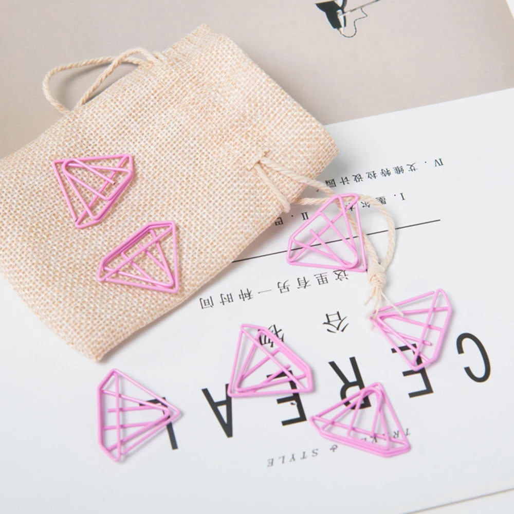20Pcs Kawaii Gold Pink Diamond Shape Office School Cute Index Paper Clips Bookmark Set Metal Memo Organizer Clips Stationery
20Pcs Kawaii Gold Pink Diamond Shape Office School Cute Index Paper Clips Bookmark Set Metal Memo Organizer Clips Stationery