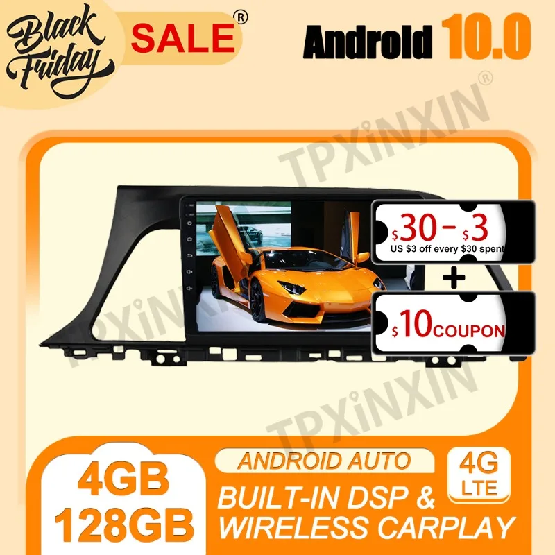For Hyundai Sonata 2015-2017 Android 10.0 4G+128G PX6 IPS Carplay Multimedia Player Auto Radio Tape Recorder GPS Navi Head Unit
For Hyundai Sonata 2015-2017 Android 10.0 4G+128G PX6 IPS Carplay Multimedia Player Auto Radio Tape Recorder GPS Navi Head Unit