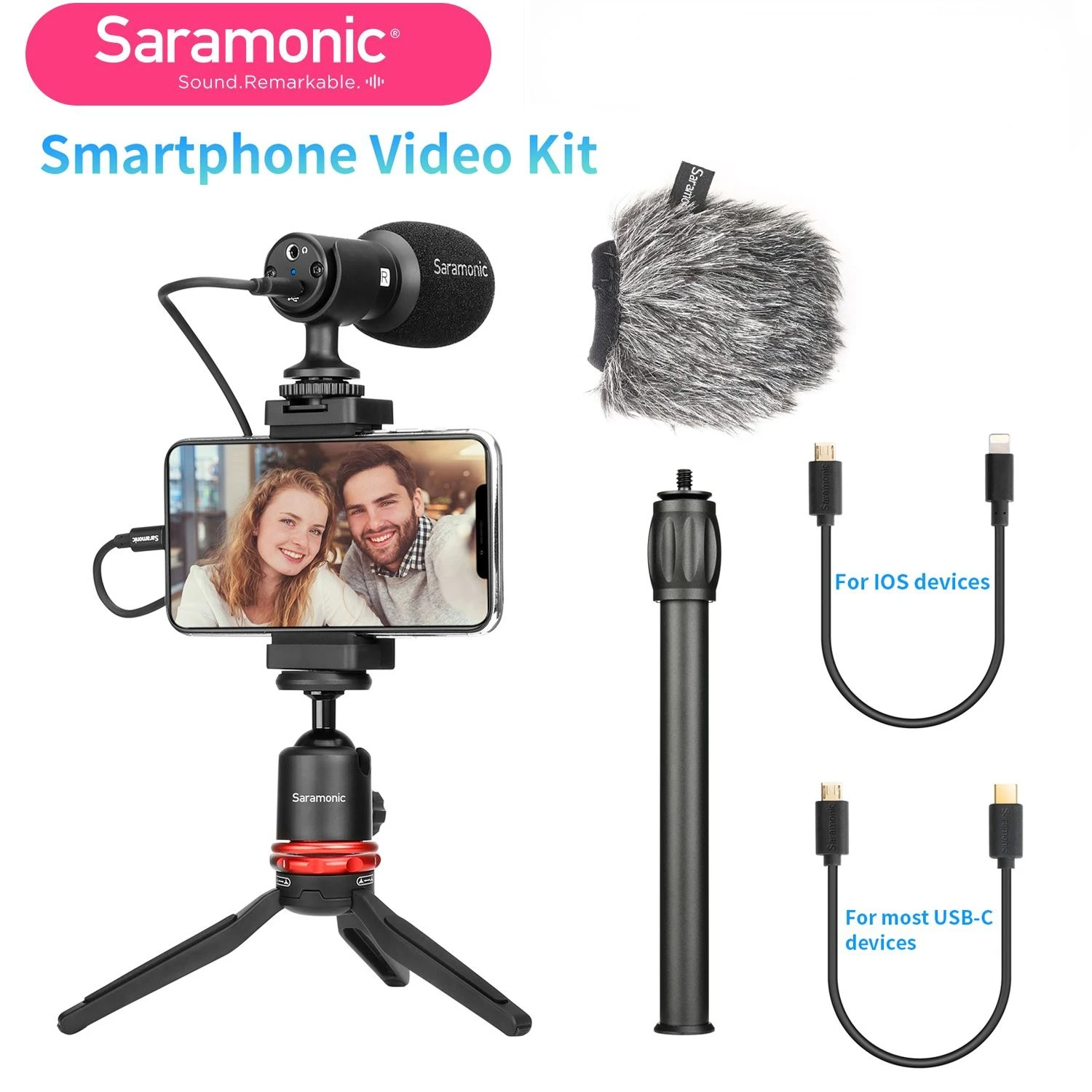 Комплект видеозаписи Saramonic SmartMic для смартфона MTV, решение для видеозаписи для Youtube, подкастеры, vloggers, прямая трансляция
Комплект видеозаписи Saramonic SmartMic для смартфона MTV, решение для видеозаписи для Youtube, подкастеры, vloggers, прямая трансляция