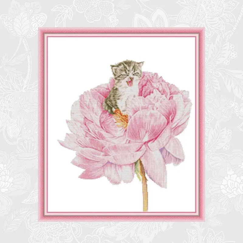 Cat in the flower Cross Stitch kits Aida Fabric 14CT 11CT DIY Handmade Crafts Ecological Cotton New Store Sales Promotion
Cat in the flower Cross Stitch kits Aida Fabric 14CT 11CT DIY Handmade Crafts Ecological Cotton New Store Sales Promotion
