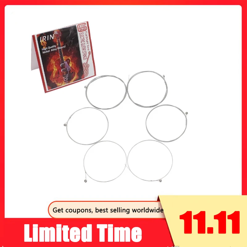 IRIN E102 6Pcs Electric Guitar String Nickel Alloy Wound Electric Guitar Replacement Parts Accessories String
IRIN E102 6Pcs Electric Guitar String Nickel Alloy Wound Electric Guitar Replacement Parts Accessories String