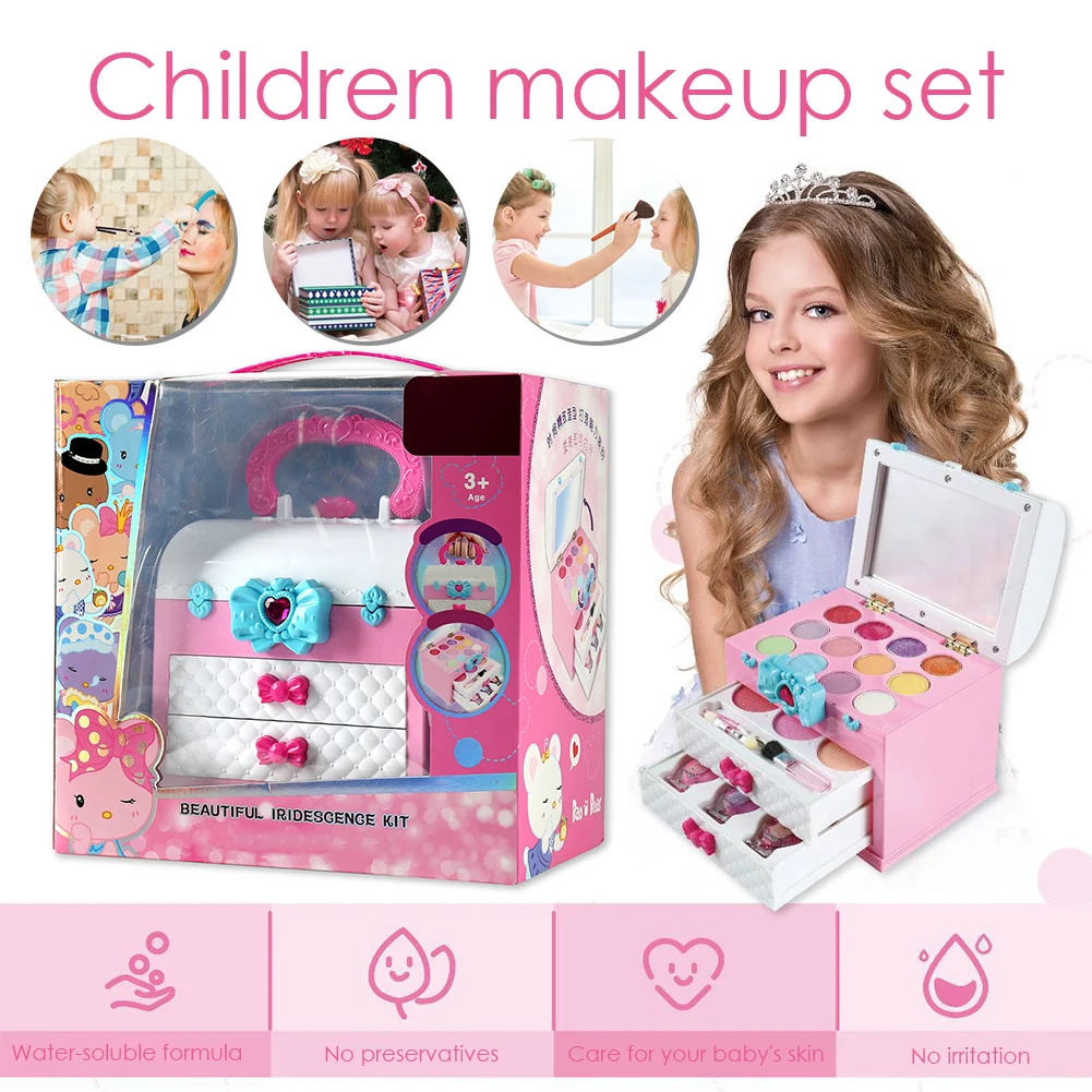 Girl Pretend Play Makeup Set Cosmetic Kit Toy With Portable Box For Children Gifts
Girl Pretend Play Makeup Set Cosmetic Kit Toy With Portable Box For Children Gifts