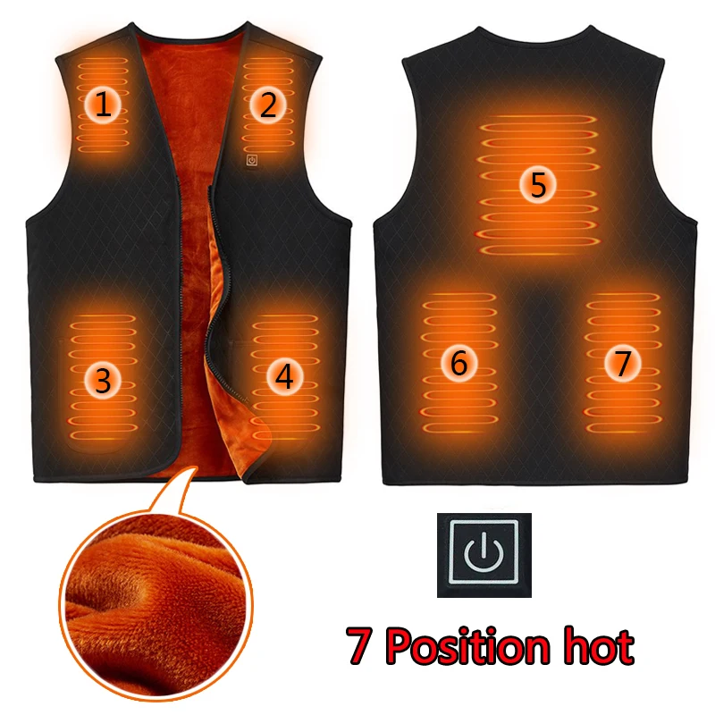 Plus 7 Heated Vest Jacket Fashion Men Women Coat Intelligent Electric Heating Thermal Warm Clothes Winter Heated Hunt -40
Plus 7 Heated Vest Jacket Fashion Men Women Coat Intelligent Electric Heating Thermal Warm Clothes Winter Heated Hunt -40