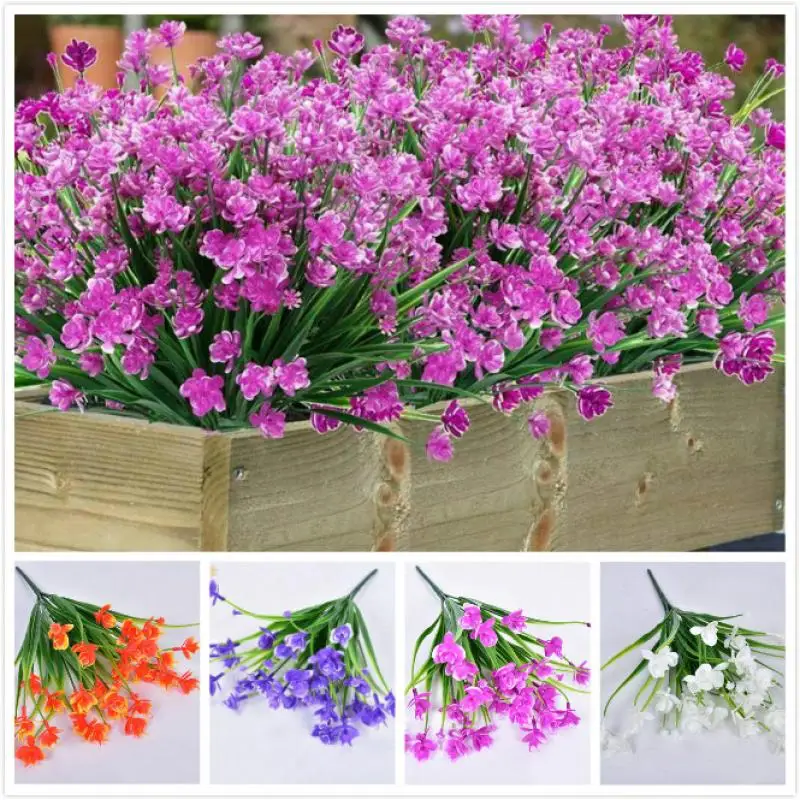 Artificial Violet Flowers Outdoor Plant Shrubs Plastic Leaves Fake Bushes Greenery Window Home Yard Garden Wedding Decor
Artificial Violet Flowers Outdoor Plant Shrubs Plastic Leaves Fake Bushes Greenery Window Home Yard Garden Wedding Decor