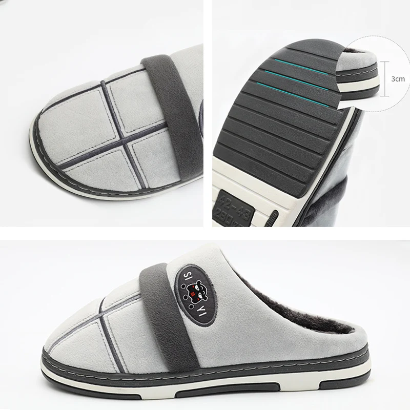 Home Men Slippers Winter Big Size 45-50 Gingham Warm Fur Slippers for male Antiskid Suede Short Plush House shoes men Hot sale
Home Men Slippers Winter Big Size 45-50 Gingham Warm Fur Slippers for male Antiskid Suede Short Plush House shoes men Hot sale