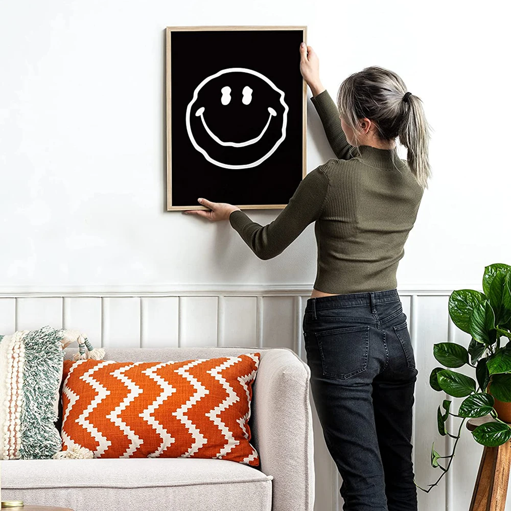 Smiley Face Artwork Black and White Posters Print Bathroom Decor Framed Pictures Landscape for Living Room Wall Art
Smiley Face Artwork Black and White Posters Print Bathroom Decor Framed Pictures Landscape for Living Room Wall Art
