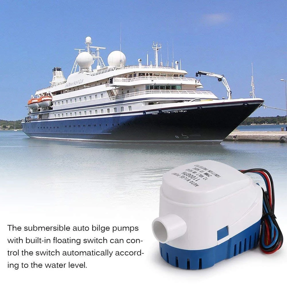 Submersible Boat With Float Switch Accessories Fishing Motor Bilge Pump Automatic 12V Water Houseboat Electric Boat Pump Yacht
Submersible Boat With Float Switch Accessories Fishing Motor Bilge Pump Automatic 12V Water Houseboat Electric Boat Pump Yacht