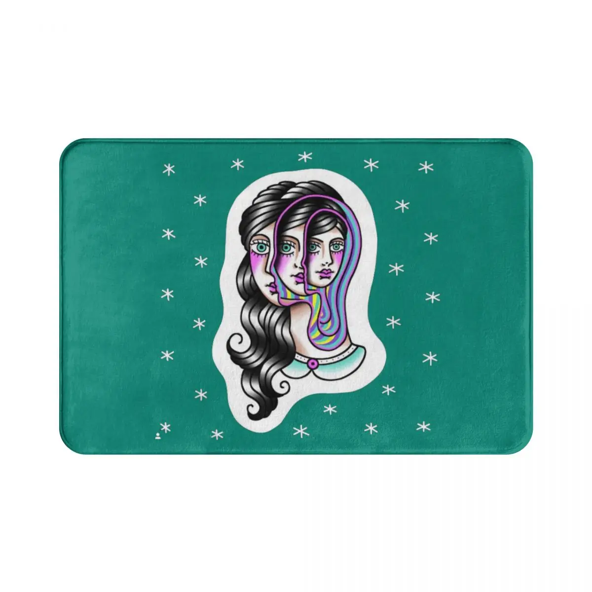 Household items Psychedelic Art printed absorbent non-slip floor mat door mat bath mat
Household items Psychedelic Art printed absorbent non-slip floor mat door mat bath mat
