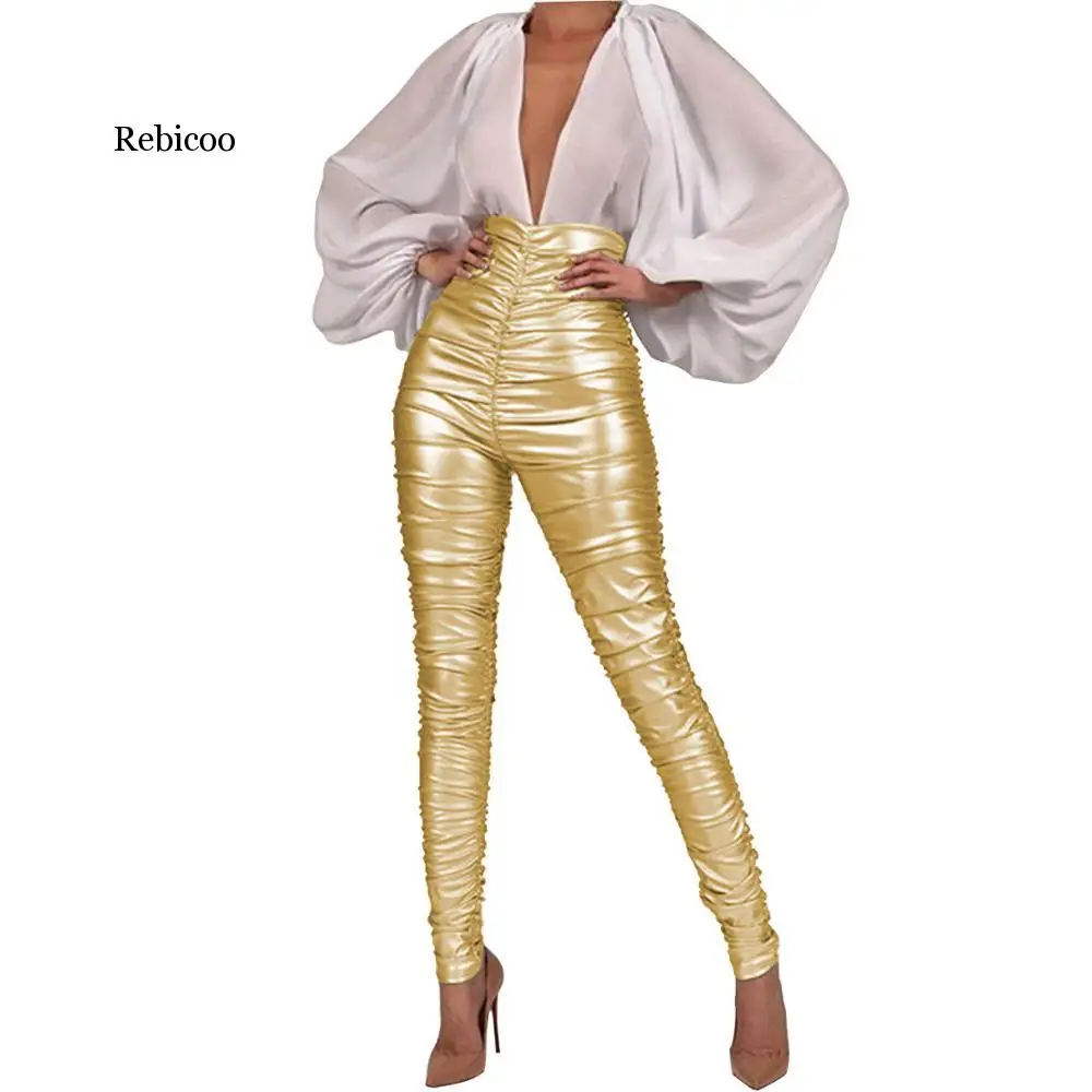 new three color bright pu leather skinny long pants women high waist ruched design fashion pencil pants
new three color bright pu leather skinny long pants women high waist ruched design fashion pencil pants