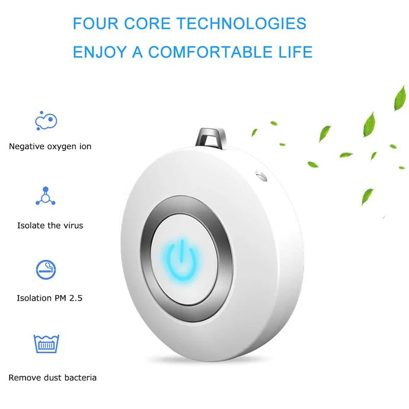 USB Portable Wearable Air Purifier, Personal Mini Air Necklace Negative Ion Air Freshener - No Radiation Low Noise for Adults Ki
USB Portable Wearable Air Purifier, Personal Mini Air Necklace Negative Ion Air Freshener - No Radiation Low Noise for Adults Ki