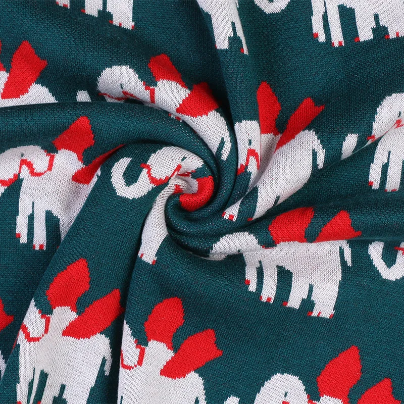 Elephant Jacquard Knitted Cardigan 2020 Autumn Winter Green Cardigan Women Contrast Long-Sleeved V-neck Christmas Sweater Jacket
Elephant Jacquard Knitted Cardigan 2020 Autumn Winter Green Cardigan Women Contrast Long-Sleeved V-neck Christmas Sweater Jacket
