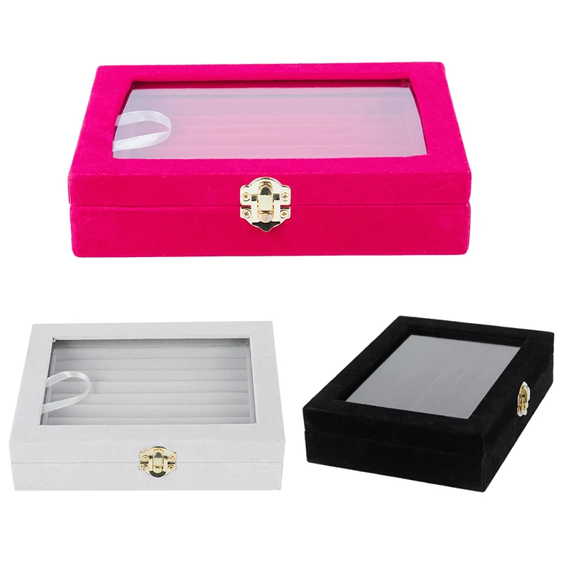 Velvet Glass Ring Earring Jewelry Display Organizer Box Tray Holder Storage Case
Velvet Glass Ring Earring Jewelry Display Organizer Box Tray Holder Storage Case