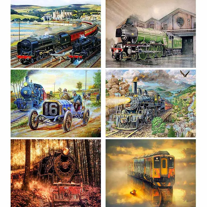 5D DIY Diamond Painting Train Cross Stitch Full Drill Diamond Embroidery Landscape Mosaic Pasted Home Decorative Picture R77
5D DIY Diamond Painting Train Cross Stitch Full Drill Diamond Embroidery Landscape Mosaic Pasted Home Decorative Picture R77
