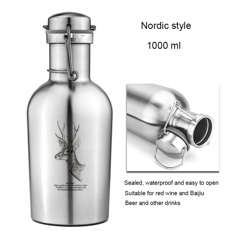 304 Stainless Steel Small Wine Pot Thickened Household Portable Outdoor Wine Bottle Large Capacity Multifunctional Water Cups
304 Stainless Steel Small Wine Pot Thickened Household Portable Outdoor Wine Bottle Large Capacity Multifunctional Water Cups