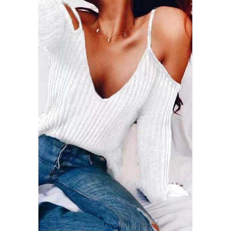 Sexy Knitted T-shirt Women Tops Sexy Off Shoulder Spring Autumn Knitting Long Sleeve Shirts Tees
Sexy Knitted T-shirt Women Tops Sexy Off Shoulder Spring Autumn Knitting Long Sleeve Shirts Tees