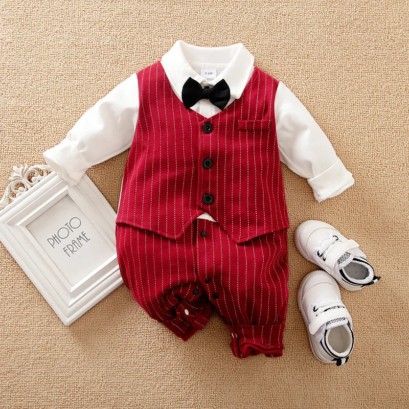 Autumn and winter baby gentleman long crawl universal baby romper romper long-sleeved newborn fake two-piece clothes
Autumn and winter baby gentleman long crawl universal baby romper romper long-sleeved newborn fake two-piece clothes