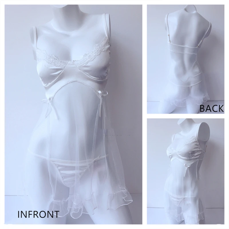 Women's Pajamas Sexy Lingerie Hot Erotic Nightwear Open G-String Front Floral Sleepwear Ribbon Babydoll Nightgown Black&W
Women's Pajamas Sexy Lingerie Hot Erotic Nightwear Open G-String Front Floral Sleepwear Ribbon Babydoll Nightgown Black&W