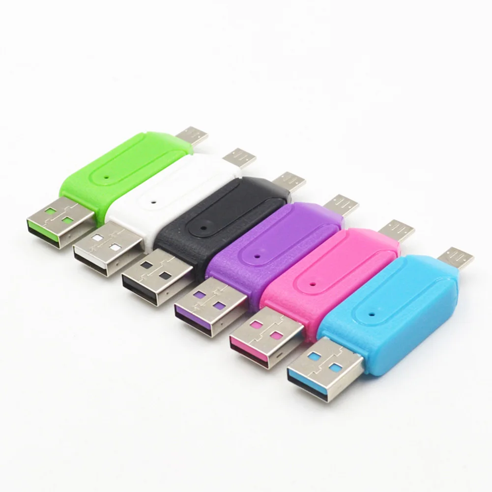 2 в 1 OTG кард ридер Micro USB TF/SD телефон удлинитель заголовки адаптер NC99|Картридеры| |