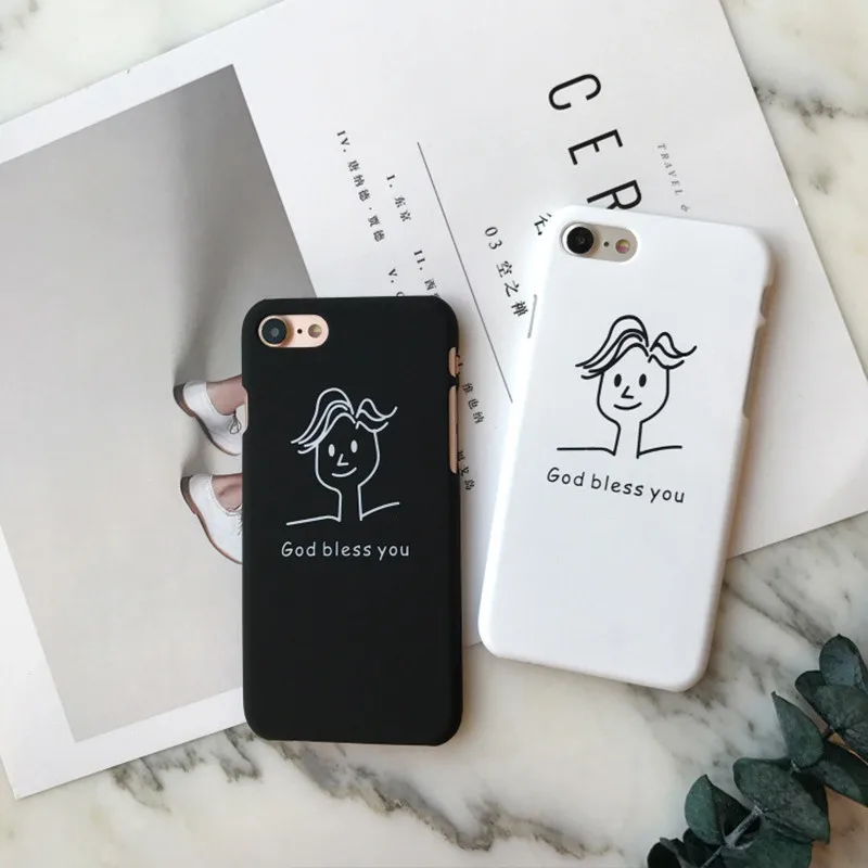 Корея искусства линий граффити чехол для телефона iphone 7 Plus 8 plus Kawaii/модные милые 6 6s