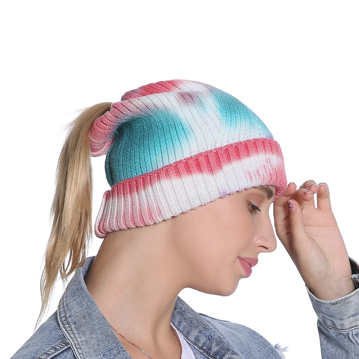2021 New Tie-dye Ponytail Hat Knitted Woolen Hat Ladies Hat Casual Ornaments Cute
2021 New Tie-dye Ponytail Hat Knitted Woolen Hat Ladies Hat Casual Ornaments Cute