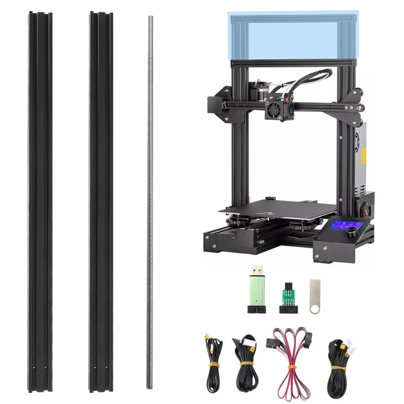 Z-Axis Upgrade Kit with 2pcs 55cm Aluminum Frame Lead Screw Enlarging 15cm Printing Space for Ender 3/Ender 3 Pro
Z-Axis Upgrade Kit with 2pcs 55cm Aluminum Frame Lead Screw Enlarging 15cm Printing Space for Ender 3/Ender 3 Pro