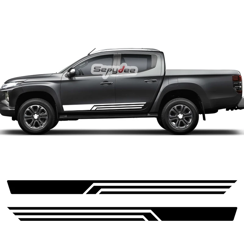 2 шт. автомобиля сбоку юбка наклейки для Mitsubishi L200 Triton пикап Авто кузова длинные полосы виниловая пленка наклейки аксессуары для автомобиля 
2 шт. автомобиля сбоку юбка наклейки для Mitsubishi L200 Triton пикап Авто кузова длинные полосы виниловая пленка наклейки аксессуары для автомобиля