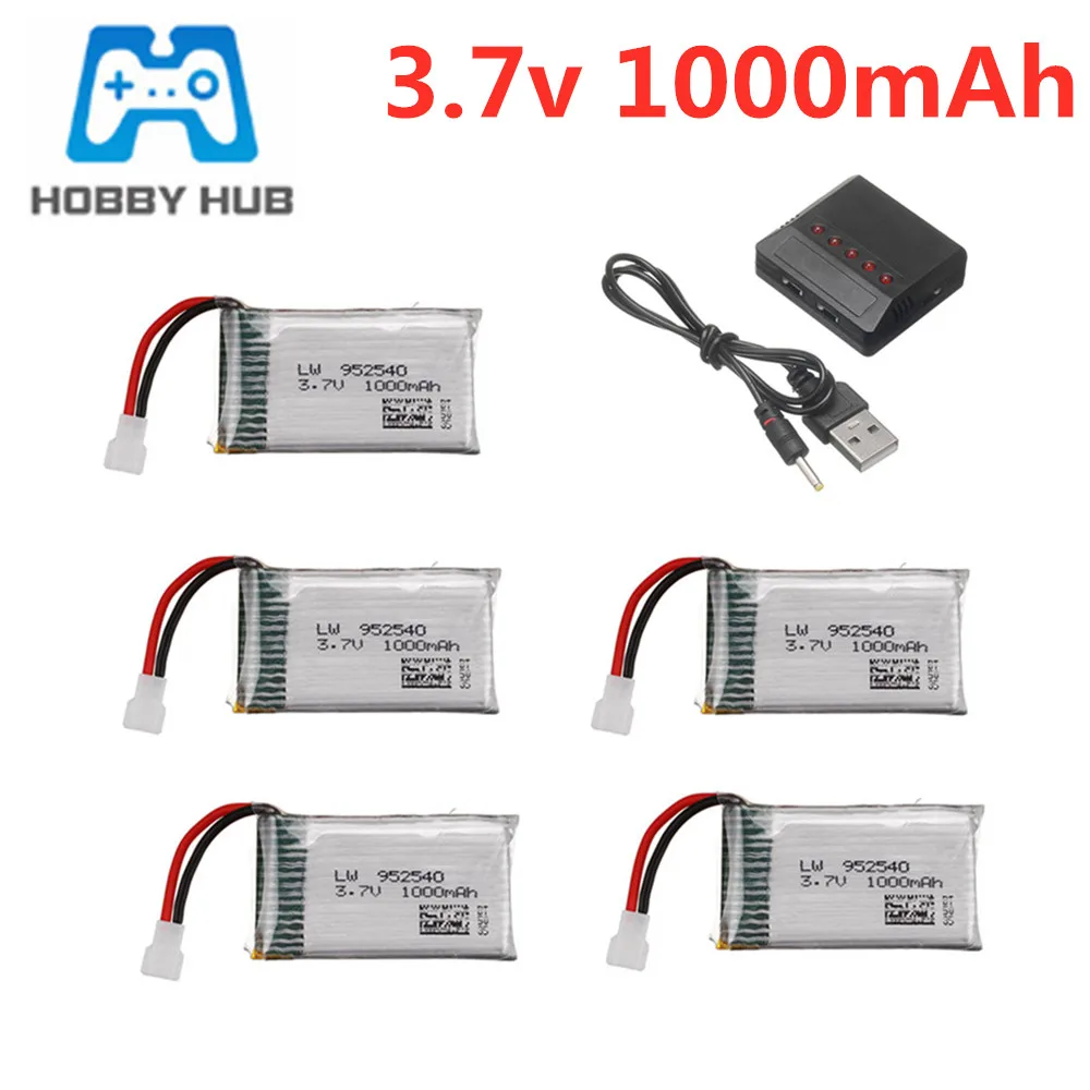 3 7 в 1000 мАч 25c Литий полимерный аккумулятор для Syma 5in1 X5 X5C X5SC X5SW TK M68 CX 30 K60 905 V931 RC