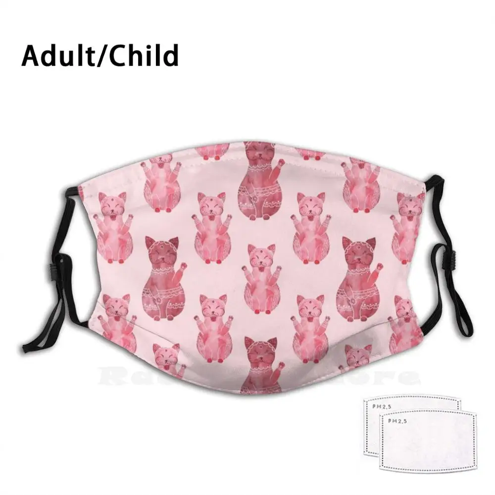 Rose Maneki Neko Pattern Funny Print Reusable Pm2.1320 Filter Face Mask Maneki Neko Japanese Symbol Luck Lucky Cat Watercolor
Rose Maneki Neko Pattern Funny Print Reusable Pm2.1320 Filter Face Mask Maneki Neko Japanese Symbol Luck Lucky Cat Watercolor