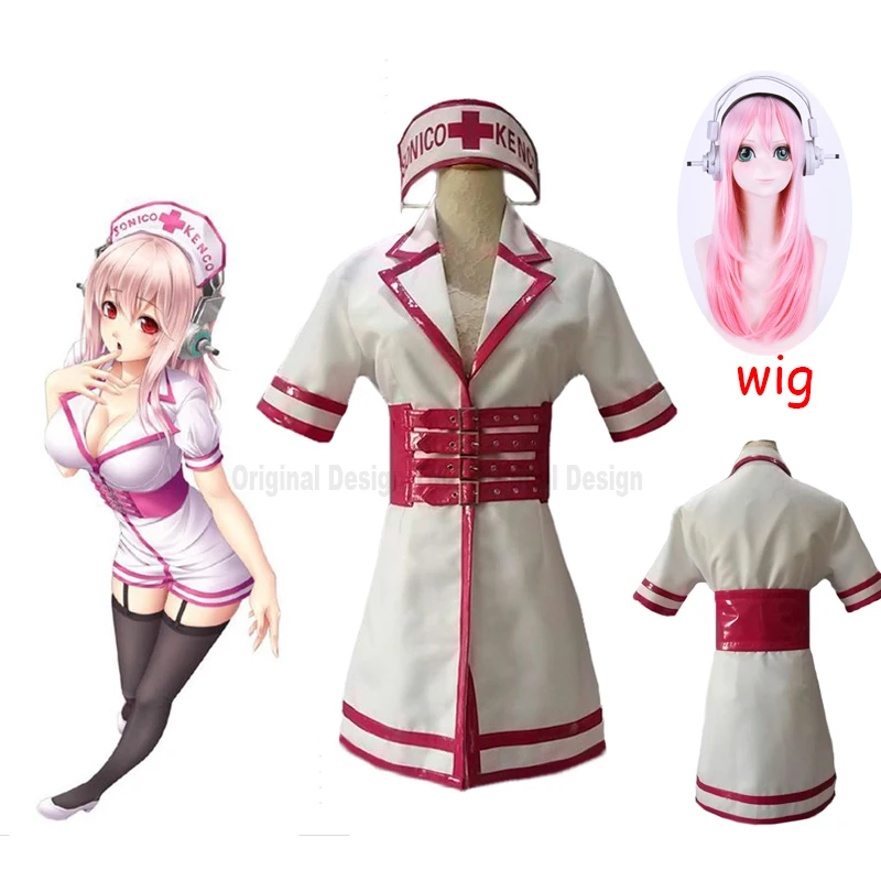 SuperSonico сонико Кенго костюм медсестры для косплей сексуальная униформа костюмы для Хэллоуина розовое белое платье с поясом оголовье, набор и...
SuperSonico сонико Кенго костюм медсестры для косплей сексуальная униформа костюмы для Хэллоуина розовое белое платье с поясом оголовье, набор и...