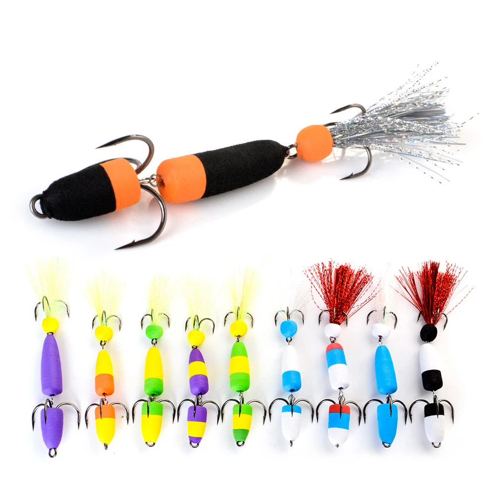 1 PC Mandula Hot Sale Fishing Soft Lures 3 Hooks Foam 18 Colors Bait Swimbait Wobbler Bass Pike Insect Artificial Pesca | Спорт и