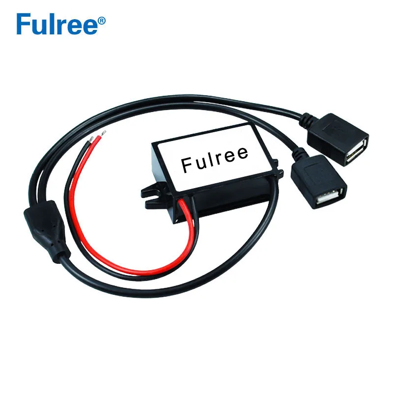 Mini Micro 2 Female USB 24V 36V 48V 60V 72V to 5V 3A DC понижающий преобразователь питания двойной