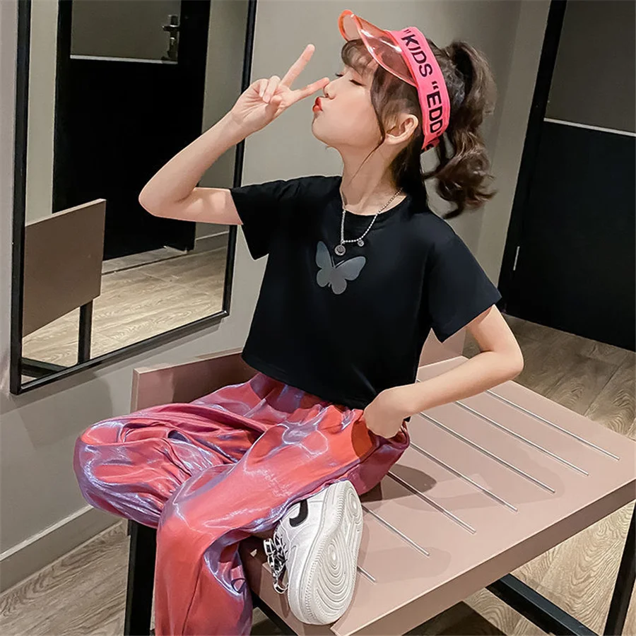 Summer New Active Tracksuit Girls Two Piece Outfits Fashion Print Short Sleeve T-Shirt And Elastic Waist Pants Suits 2 Piece Set
Summer New Active Tracksuit Girls Two Piece Outfits Fashion Print Short Sleeve T-Shirt And Elastic Waist Pants Suits 2 Piece Set