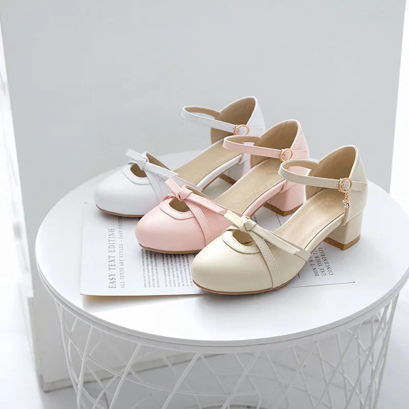 YQBTDL Summer Korean Style Lolita Ladies Pumps Chunky Heels Hollow Bow Knot Student Party Mary Jane Block Heel Shoes Pink White
YQBTDL Summer Korean Style Lolita Ladies Pumps Chunky Heels Hollow Bow Knot Student Party Mary Jane Block Heel Shoes Pink White