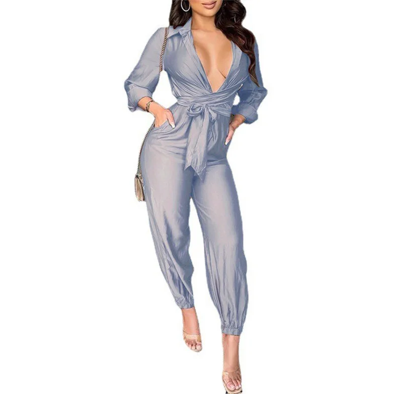 Donsignet Women Jumpsuits New Fashion Women Slim Long Sleeve Solid Color Casual One-piece Pants Jumpsuits for Women 2021 Elegant
Donsignet Women Jumpsuits New Fashion Women Slim Long Sleeve Solid Color Casual One-piece Pants Jumpsuits for Women 2021 Elegant