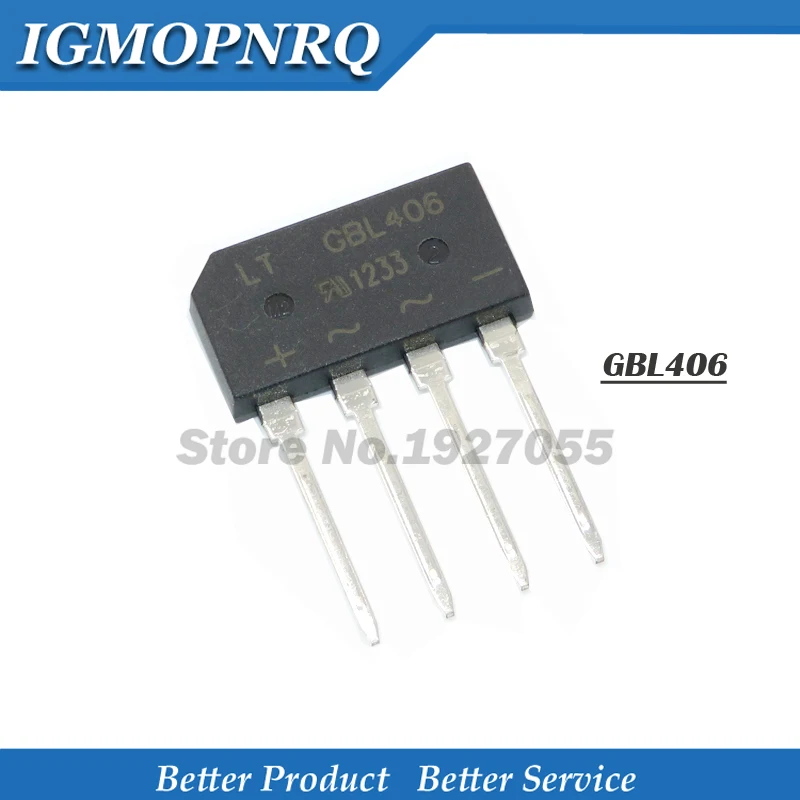 10 шт. GBL406 GBL408 4A 600V BL406 застежка молния выпрямитель мостовая свая одиночного DIP 4
