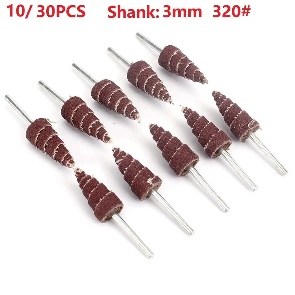 10/30Pcs Cone Shape Grinding Head Sanding Polishing Abrasive Wheel 320# 1/8\" Shank Polishing Abrasive Power Tools
10/30Pcs Cone Shape Grinding Head Sanding Polishing Abrasive Wheel 320# 1/8\" Shank Polishing Abrasive Power Tools