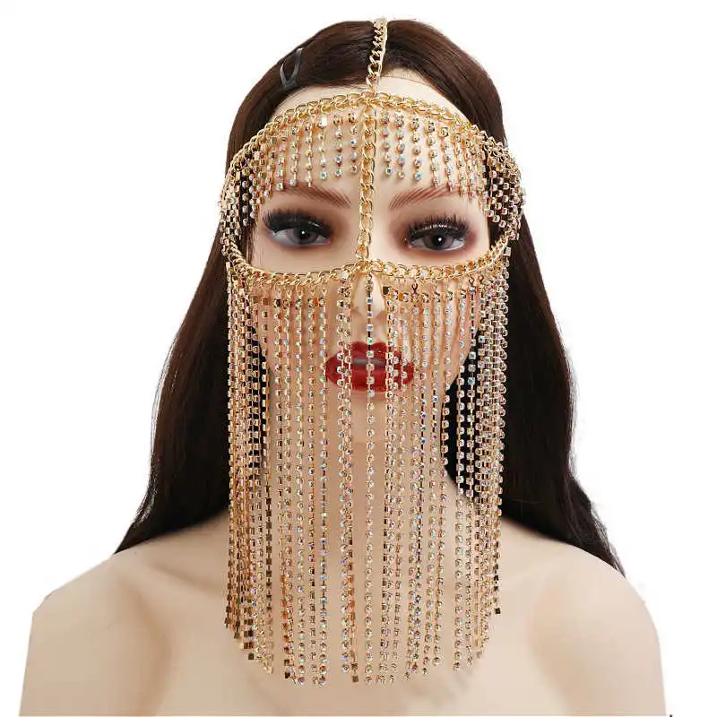 Rhinestone Tassel Chain Face Jewelry Ethnic Style Headband For Women Mask Chain Decoration Dance Performance Accessories
Rhinestone Tassel Chain Face Jewelry Ethnic Style Headband For Women Mask Chain Decoration Dance Performance Accessories