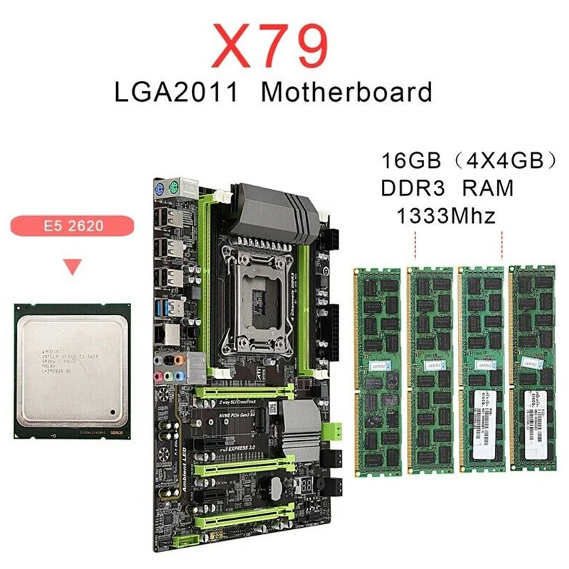 X79 Turbo Motherboard LGA2011 ATX USB3.0 SATA3 PCI-E NVME M.2 SSD 16GB (4X4GB) DDR3 RAM REG ECC Memory or Xeon E5 Processor 2011
X79 Turbo Motherboard LGA2011 ATX USB3.0 SATA3 PCI-E NVME M.2 SSD 16GB (4X4GB) DDR3 RAM REG ECC Memory or Xeon E5 Processor 2011