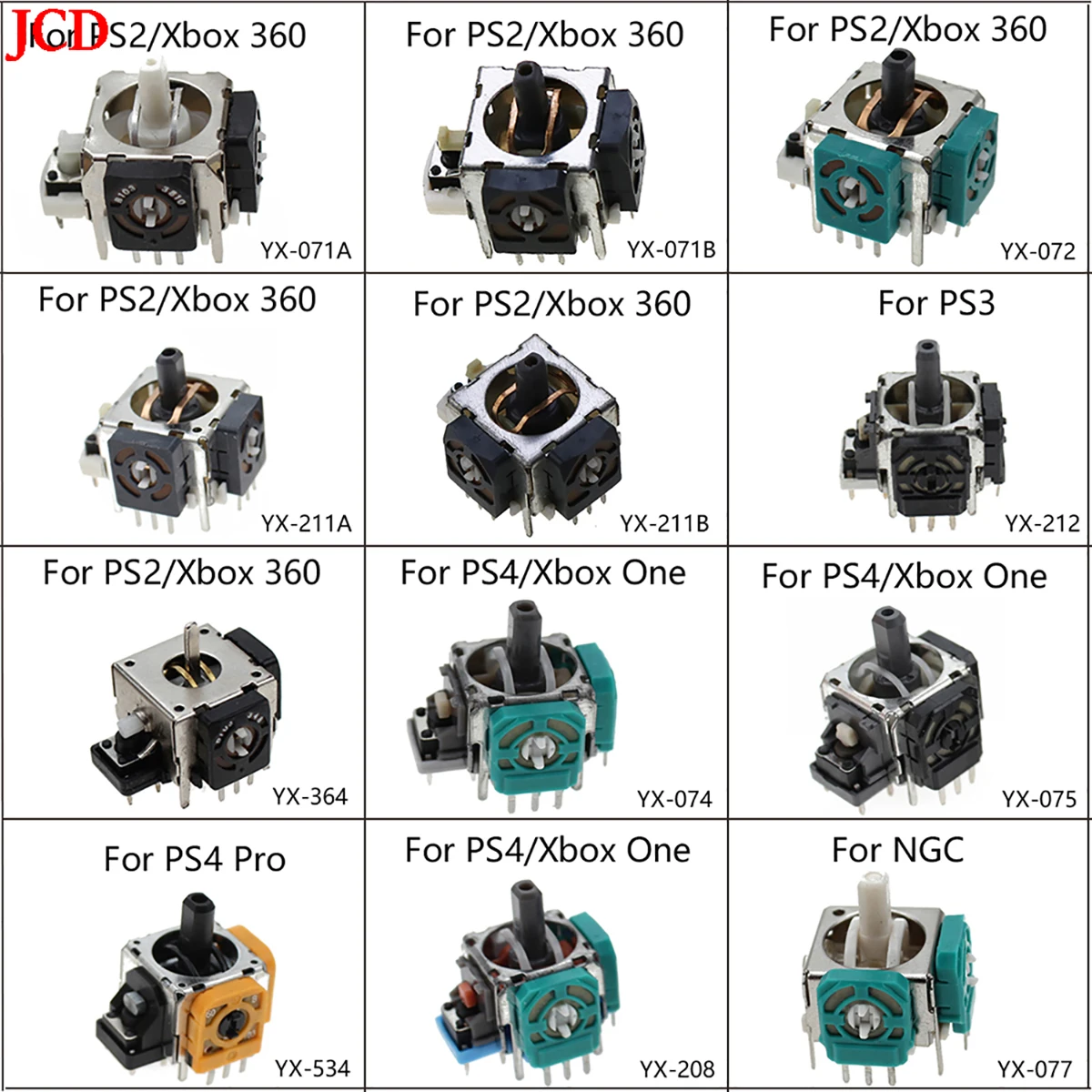 JCD 1 шт. 3D аналоговые ручки, джойстик, модуль Rocker Для Xbox ONE Xbox360, контроллер для Sony PS2 PS3 PS4 PS5 
JCD 1 шт. 3D аналоговые ручки, джойстик, модуль Rocker Для Xbox ONE Xbox360, контроллер для Sony PS2 PS3 PS4 PS5