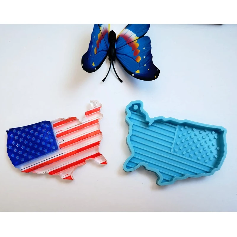 Shiny Glossy Silicone Resin Molds US Map Keychain Mold DIY Keychain Pendant Jewelry Epoxy Resin Crafting Molds
Shiny Glossy Silicone Resin Molds US Map Keychain Mold DIY Keychain Pendant Jewelry Epoxy Resin Crafting Molds