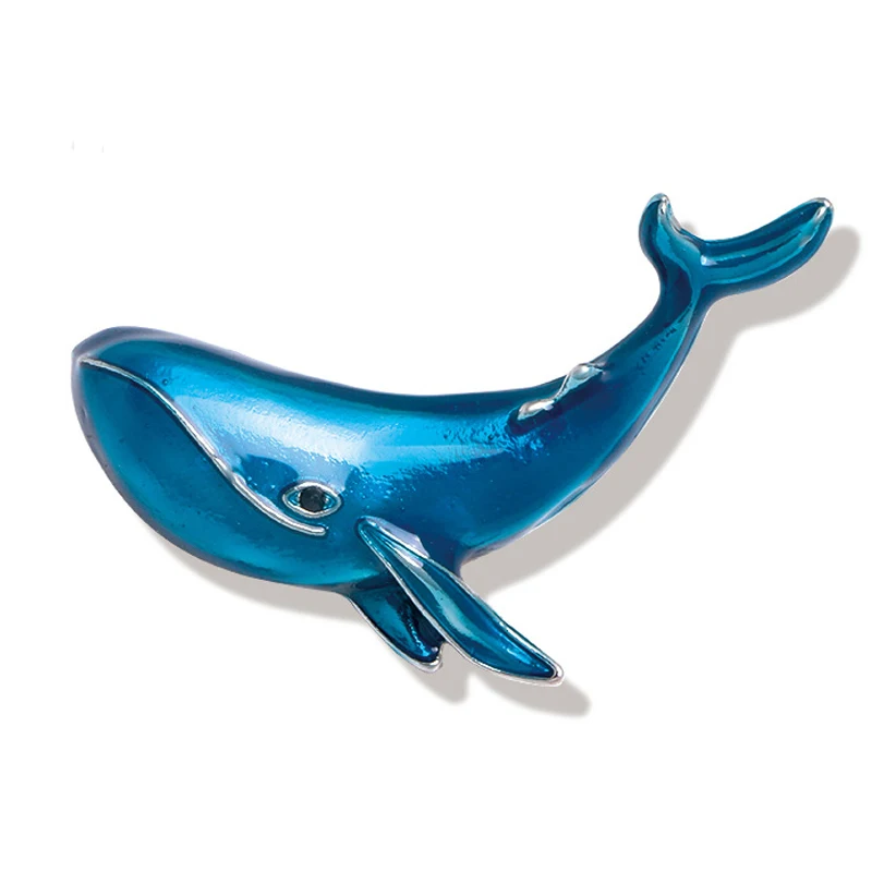 

Blue Whale Enamel Dolphin Whale Brooches Alloy Fish Animal Men Women's Weddings Party Banquet Brooch Lovely Gifts
