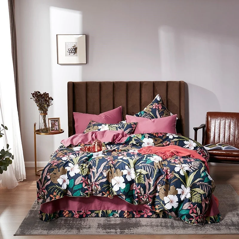 Chinoiserie style Birds Leaves printed Egyptian cotton Soft Duvet Cover Bed sheet Fitted sheet set King Queen Size Bedding Set
Chinoiserie style Birds Leaves printed Egyptian cotton Soft Duvet Cover Bed sheet Fitted sheet set King Queen Size Bedding Set