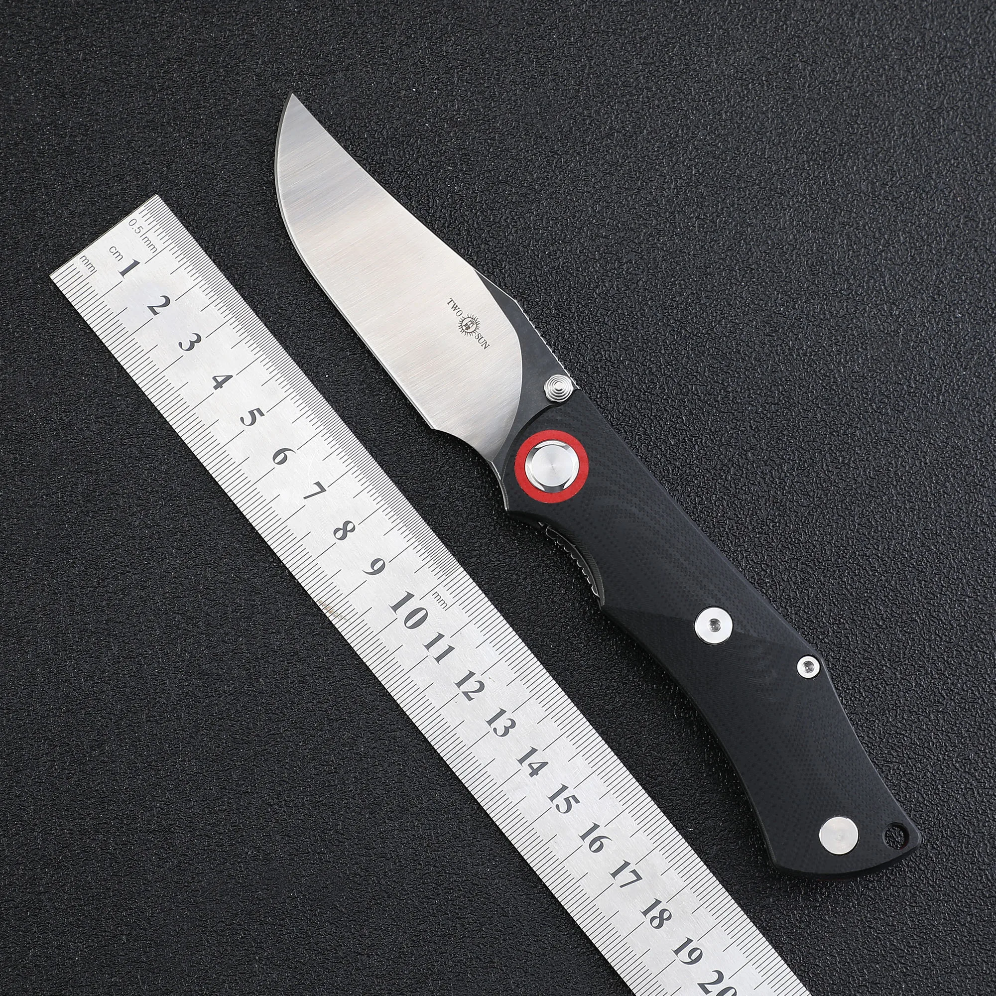 

Складной нож TWOSUN 14C28N со стальным сатиновым лезвием, Ручка G10, карманный нож для выживания на природе и кемпинга, инструменты для повседневно...