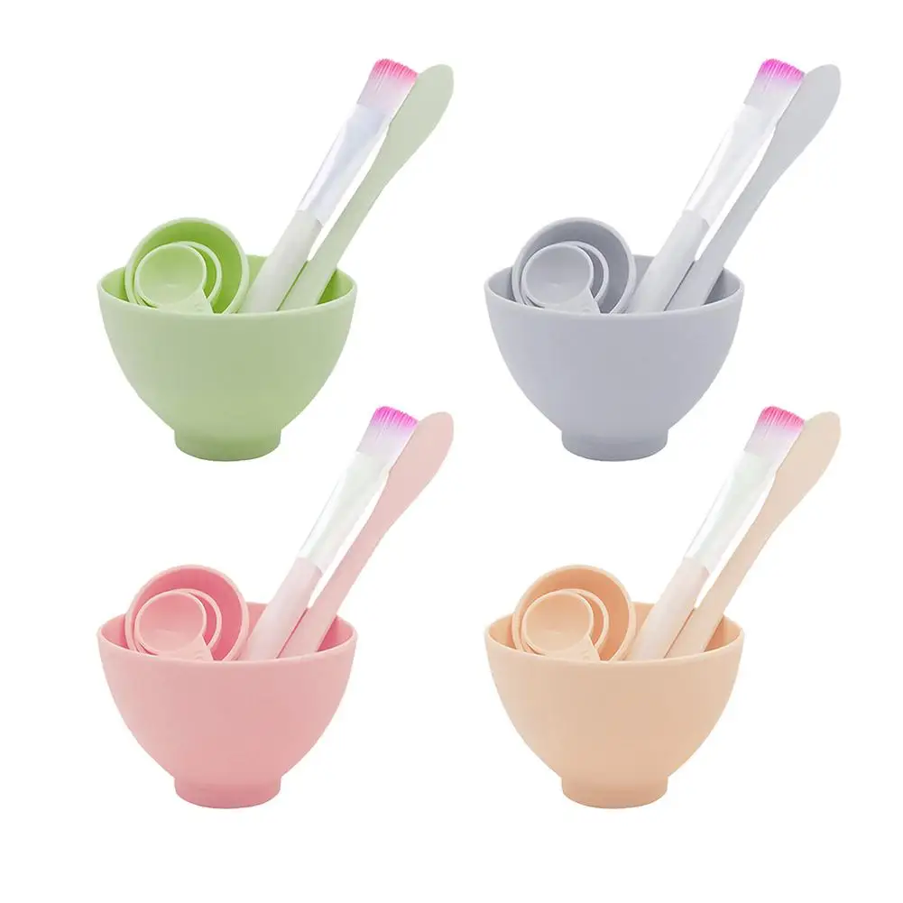 4pcs Face Mask Bowl Set 4 In 1 DIY Facial Beauty Cosmetic Makeup Tool With Brush Mixed Stir Spatula Stick Measuring Spoon Kit 
4pcs Face Mask Bowl Set 4 In 1 DIY Facial Beauty Cosmetic Makeup Tool With Brush Mixed Stir Spatula Stick Measuring Spoon Kit