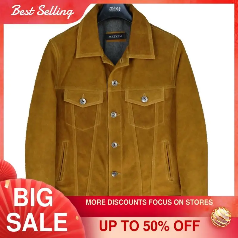 2021 Brown Japan Casual Style Genuine Leather Jacket Men Single Breasted Plus Size 3XL Real Natural Cow Suede Spring Short Coat
2021 Brown Japan Casual Style Genuine Leather Jacket Men Single Breasted Plus Size 3XL Real Natural Cow Suede Spring Short Coat