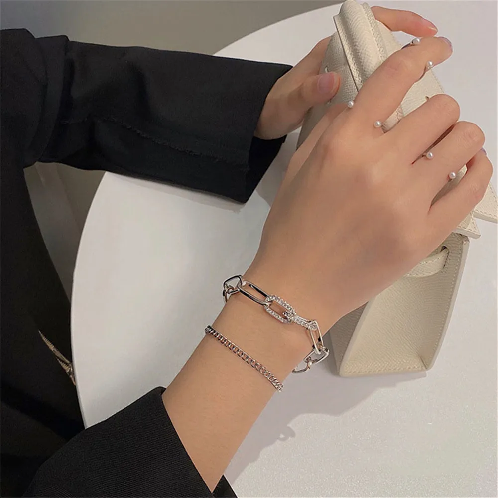 European Full Chain Double-layer Bracelet Hip Hop Trend Ins Niche Design Sense Simple And Cold Style Jewelry
European Full Chain Double-layer Bracelet Hip Hop Trend Ins Niche Design Sense Simple And Cold Style Jewelry